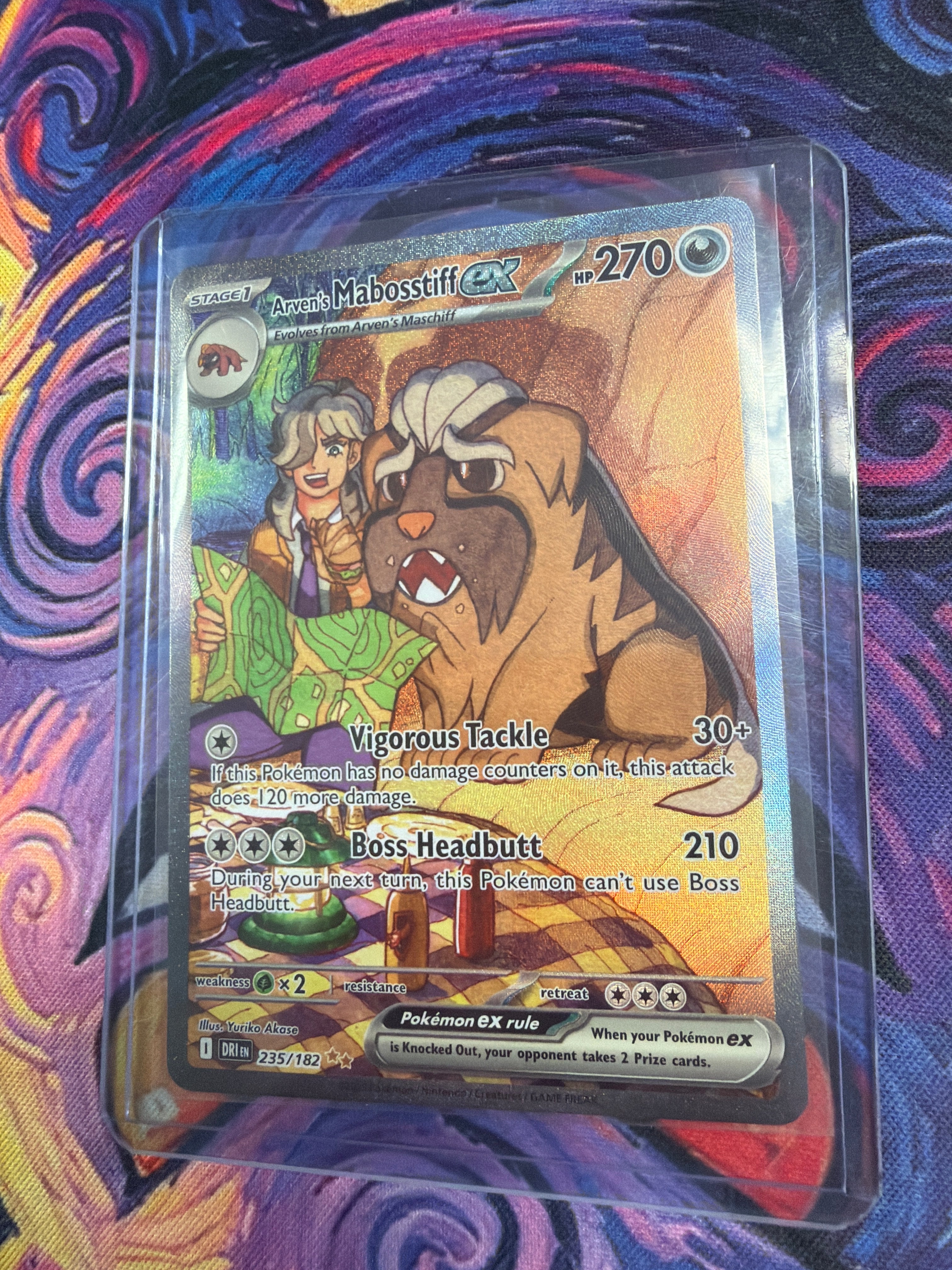 Arven's Mabosstiff ex 235/182 SV10: Destined Rivals NM Pokemon