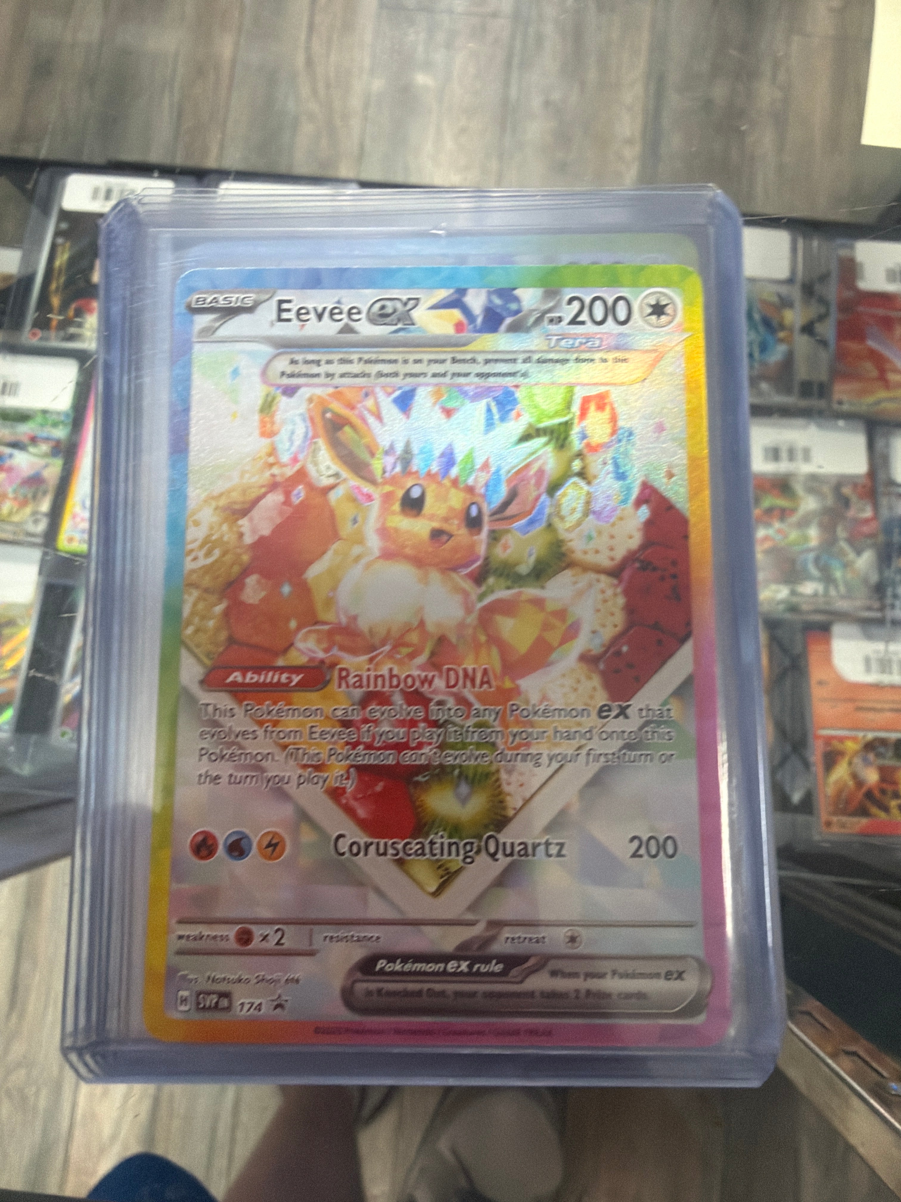 EEVEE EX 2025 POKEMON SCARLET AND VIOLET BLACK STAR PROMO FULL ART #174 Q1134