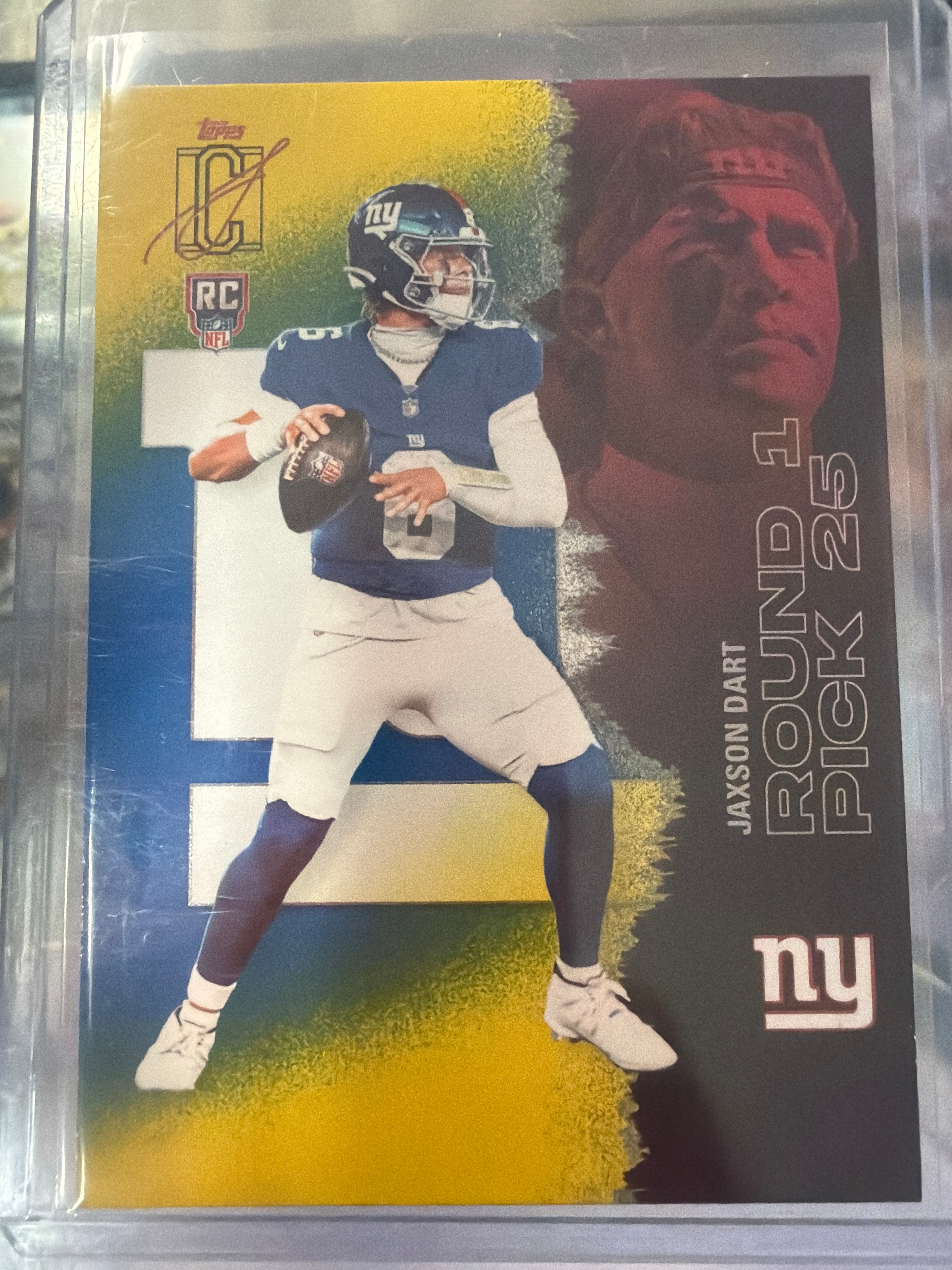 2025 Topps Signature Class Jaxon Dart Yellow & Blue Rookie #106 Giants