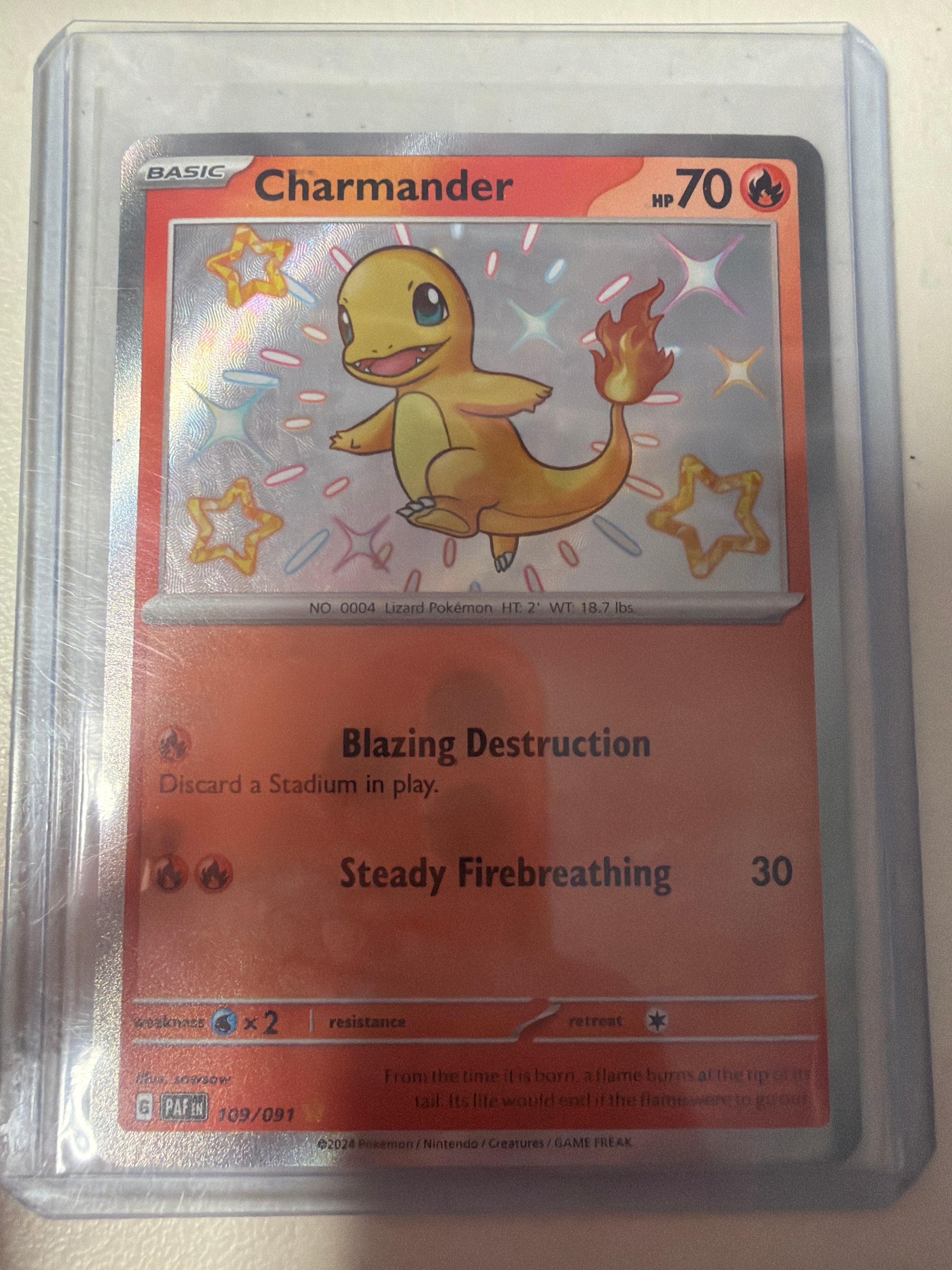 Pokemon | Paldean Fates: 109/091: Charmander Baby Shiny