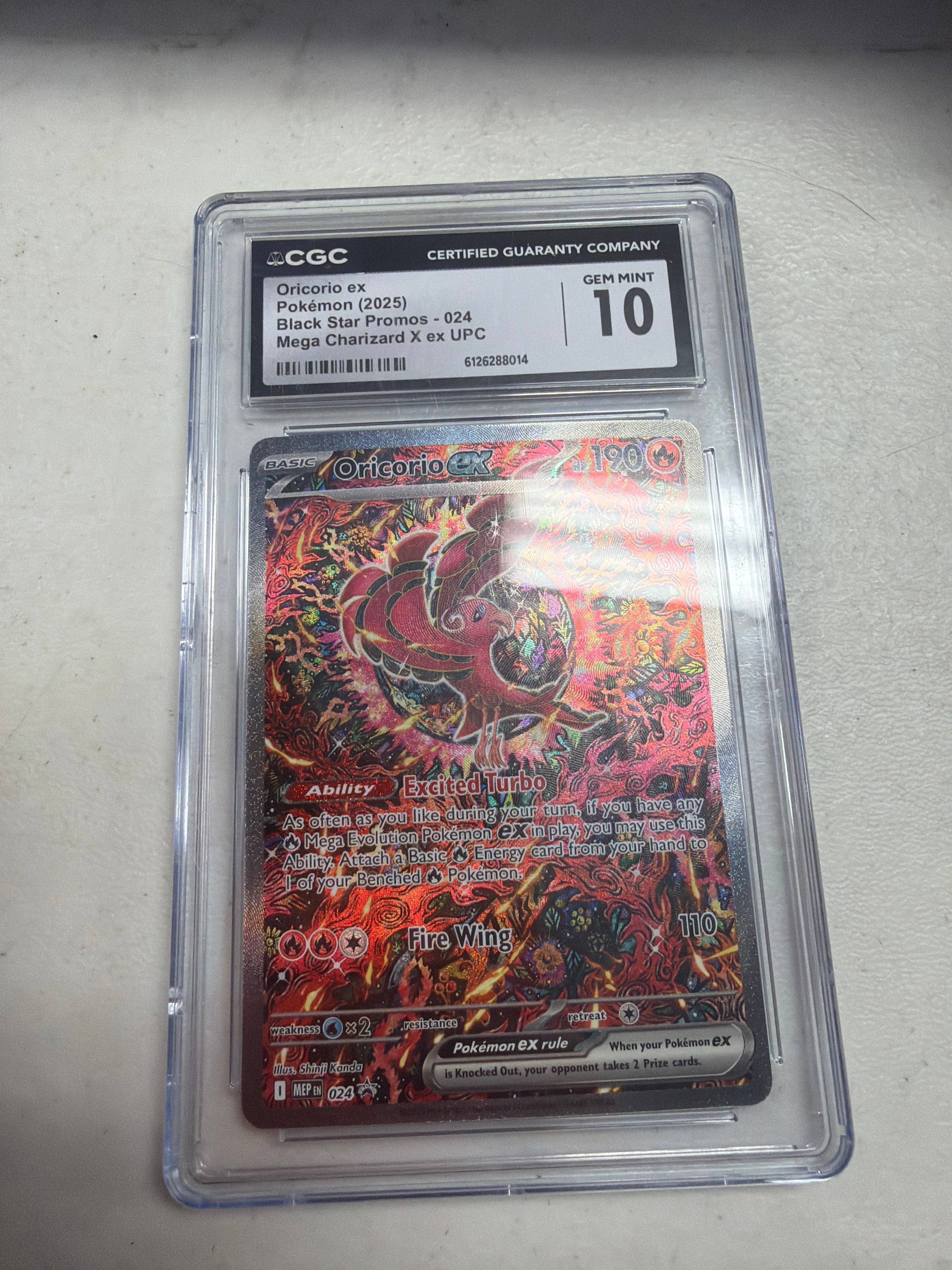 CGC 10 Pokemon | Oricorio ex 024 Me: Mega Evolution Promo Holo