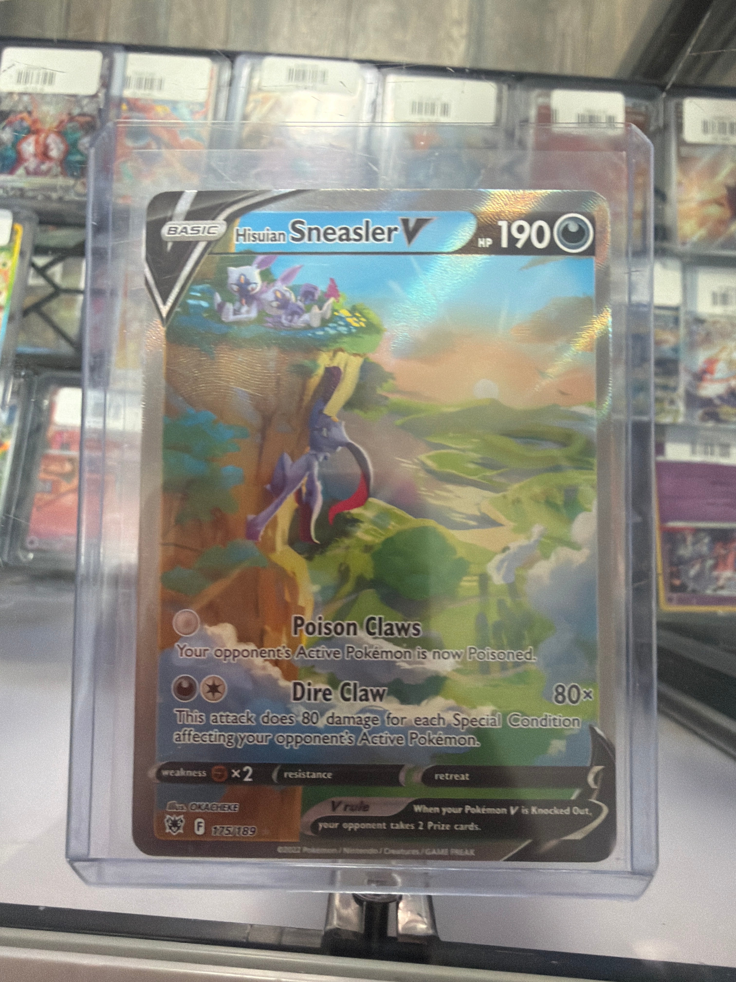 Hisuian Sneasler V Ultra Rare #175/189 - Astral Radiance.  Raw. Pokemon TCG