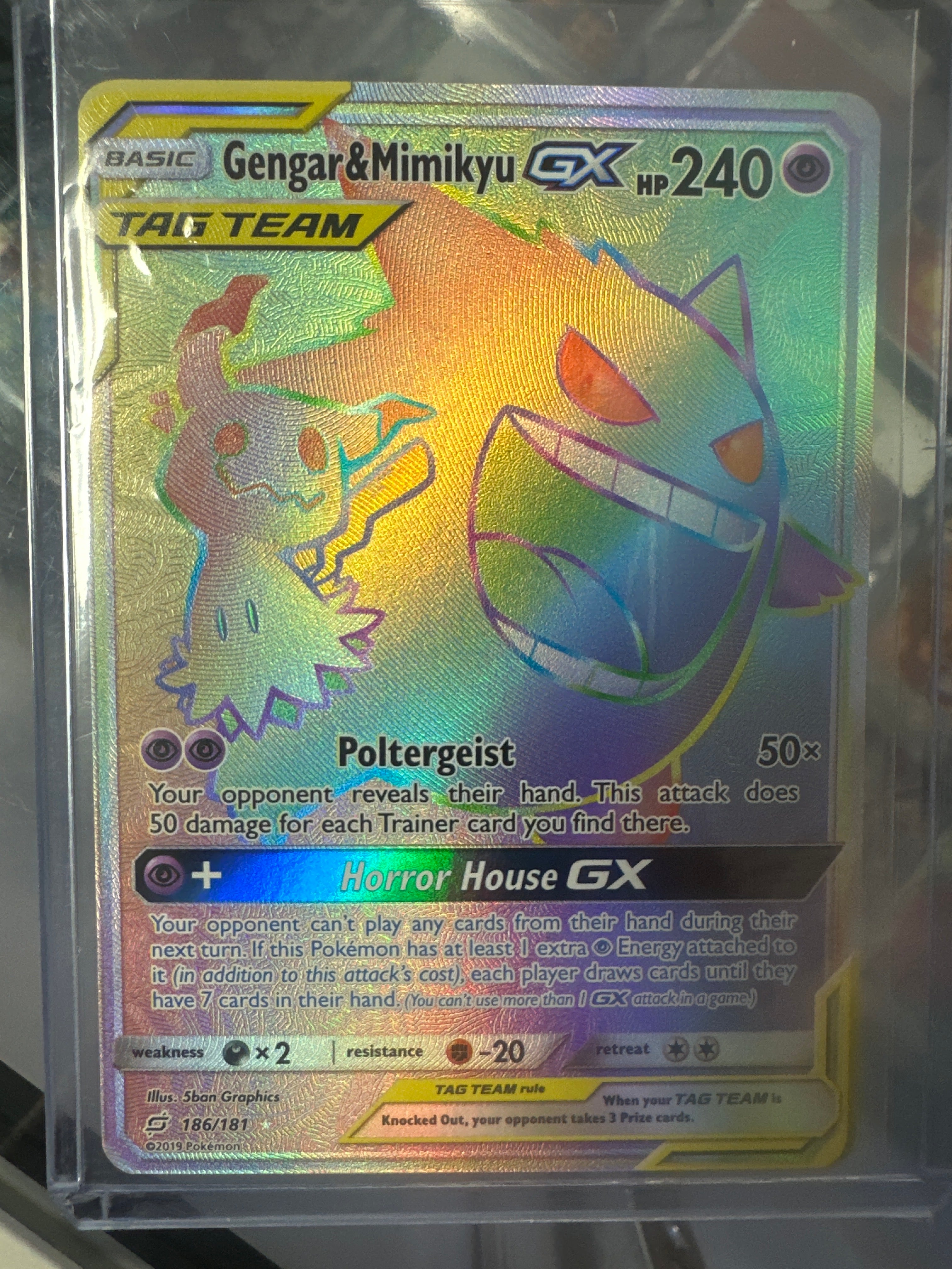Pokémon | Gengar & Mimikyu GX 186/181 • Team Up