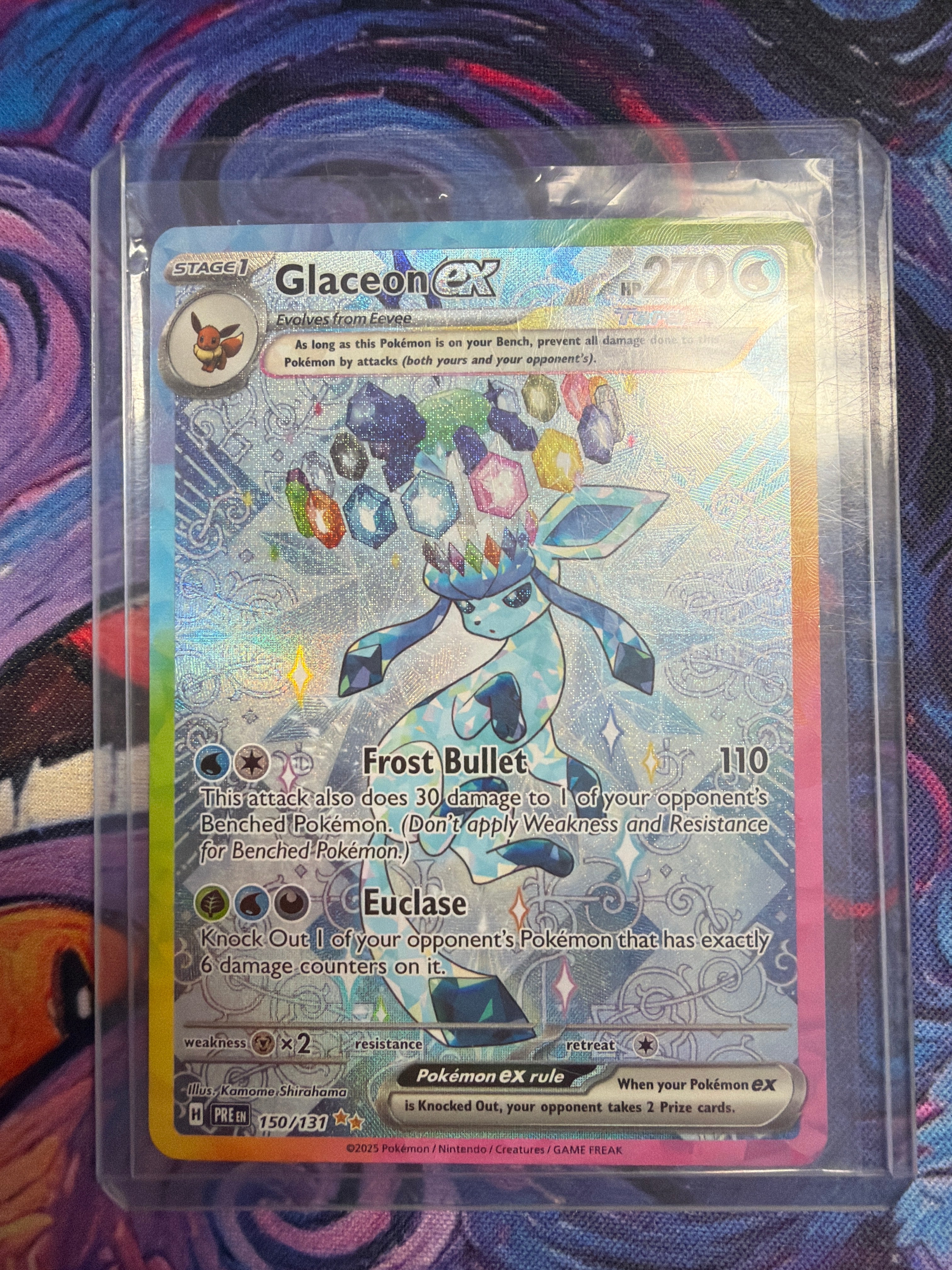Pokemon Glaceon ex 150/131 Special Illustration Rare SIR Prismatic Evolutions