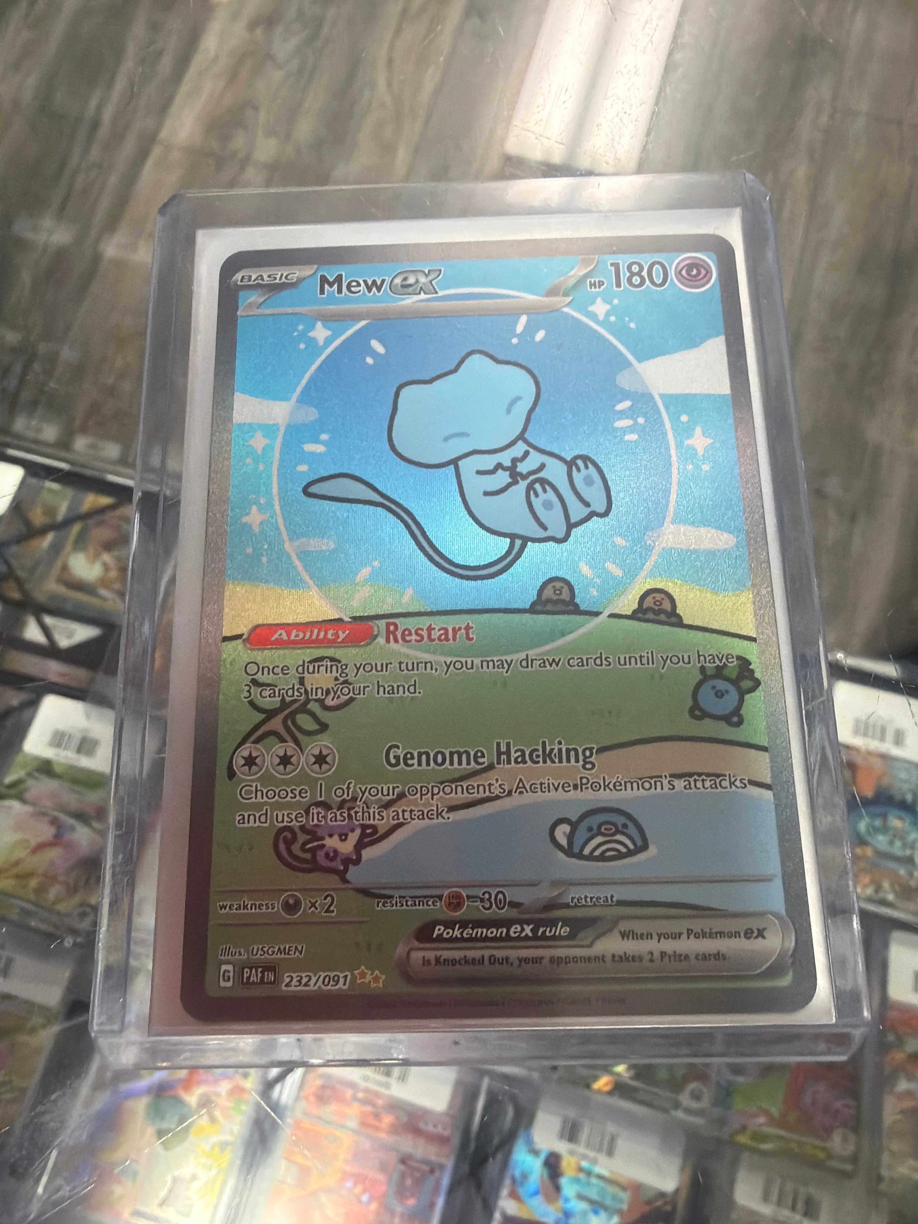 2024 Pokemon Paldean Fates Mew ex #232/091 Bubble Mew