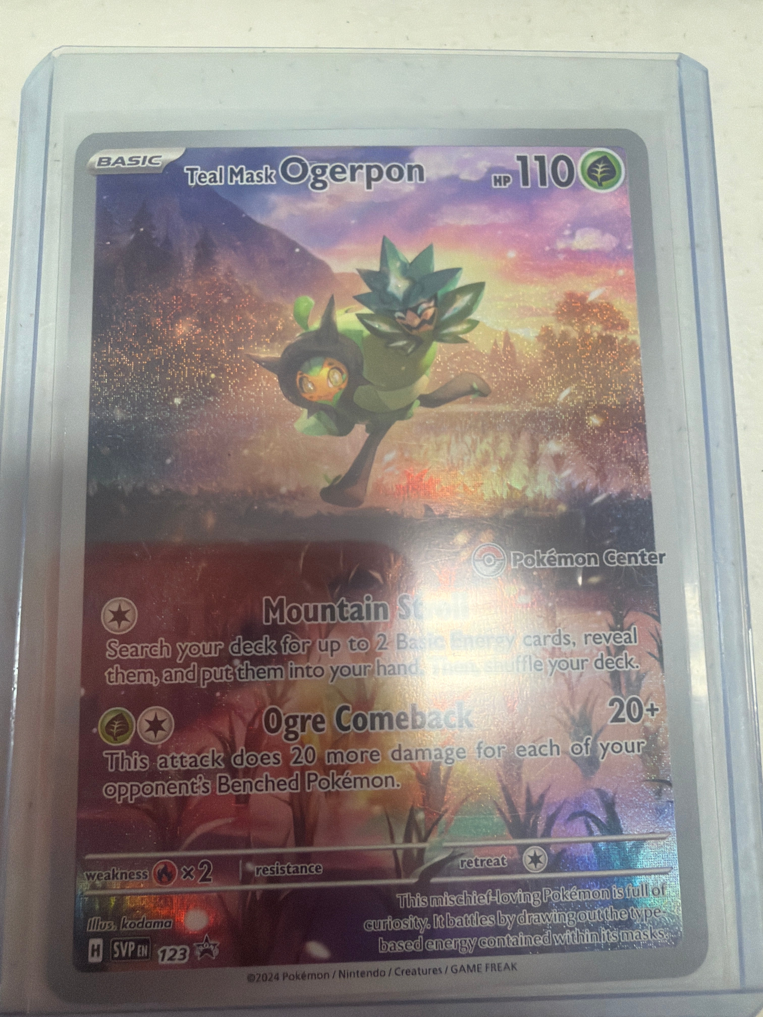 Teal Mask Ogerpon - 123 (Pokemon Center Exclusive) - SV: Scarlet & Violet Promo Cards (SVP)