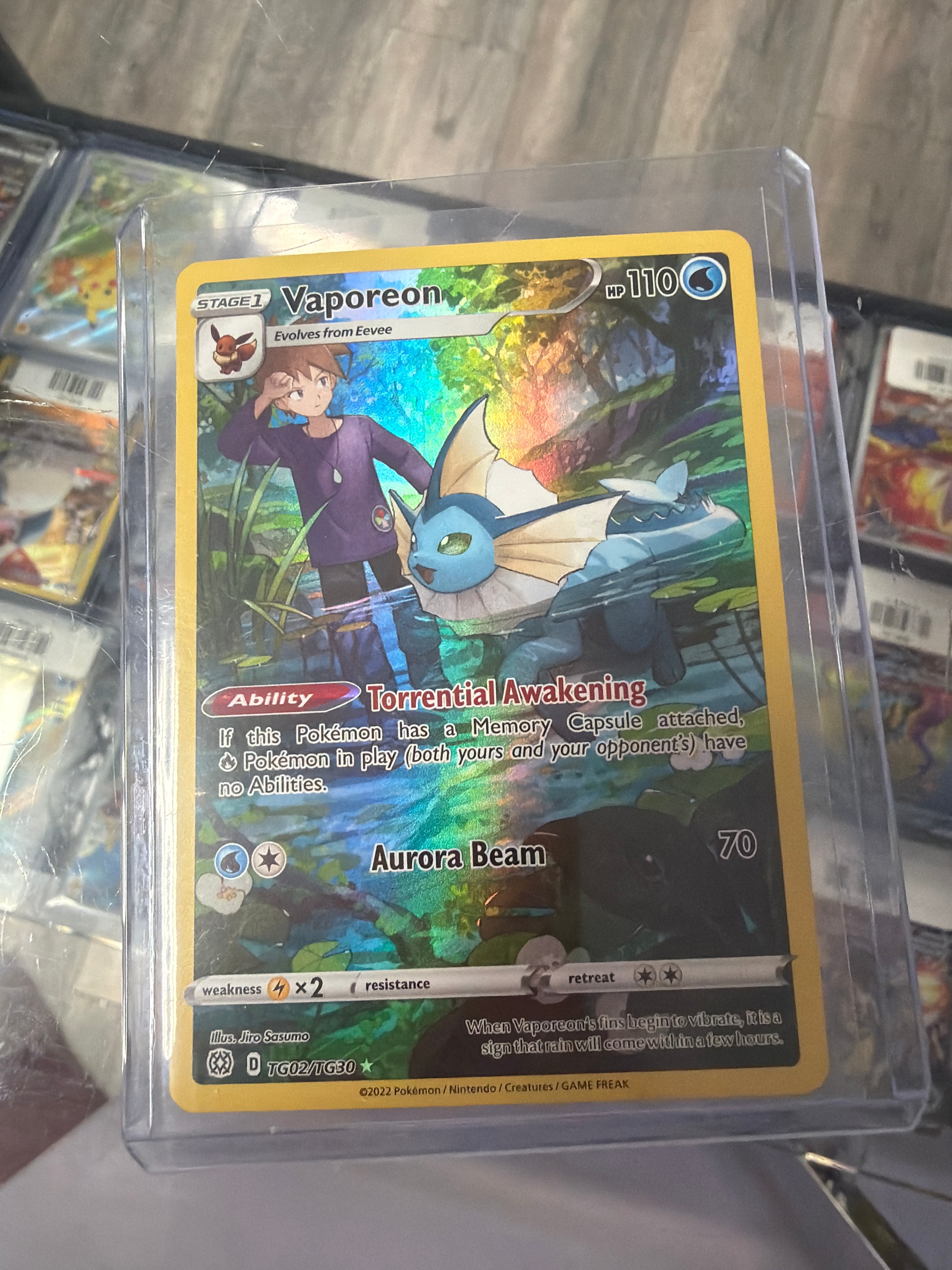 Vaporeon TG02/TG30 Holo Brilliant Stars Trainer Gallery Pokemon NM