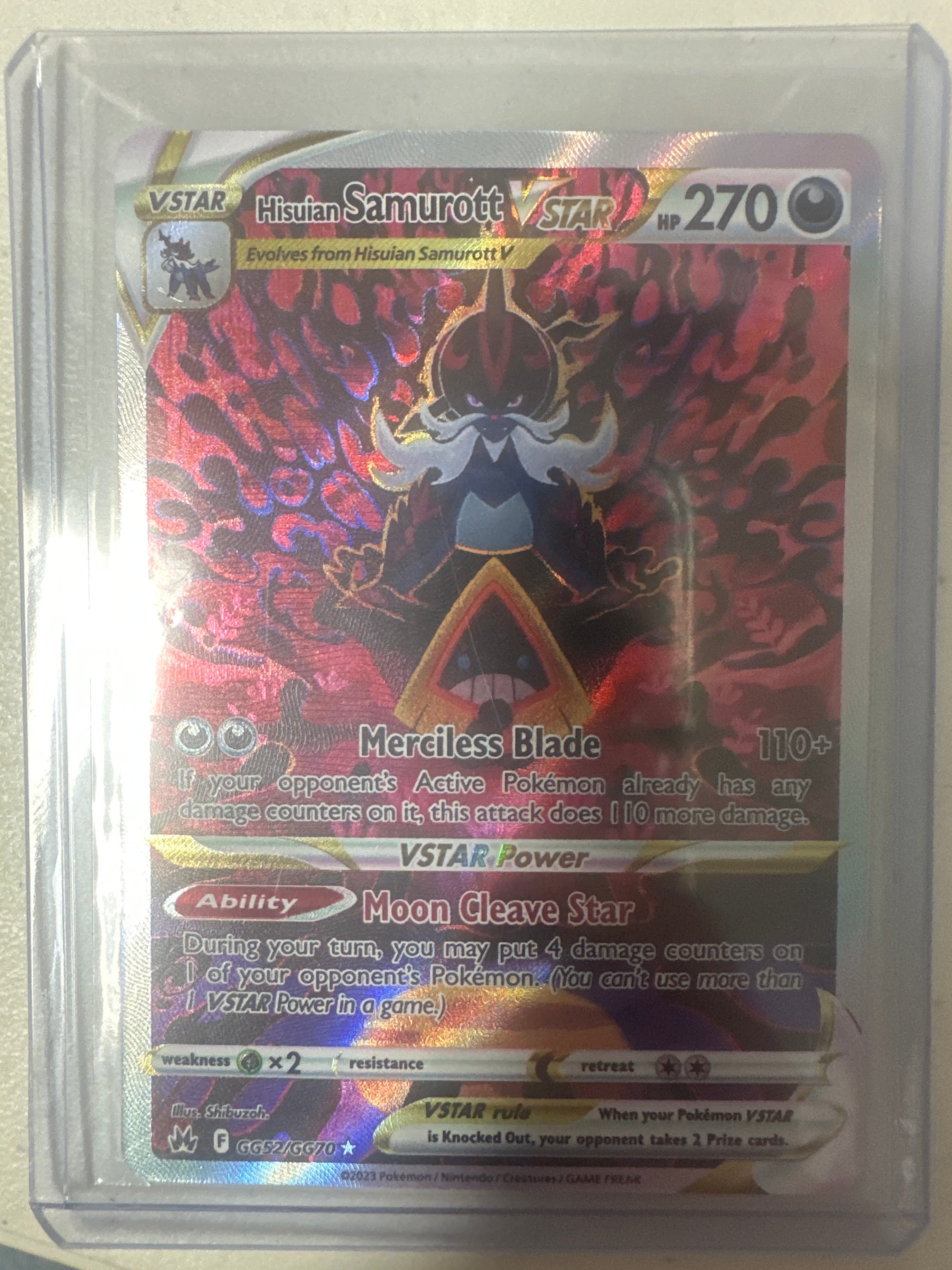Pokémon | Hisuian Samurott V Star GG52/GG70 • Crown Zenith