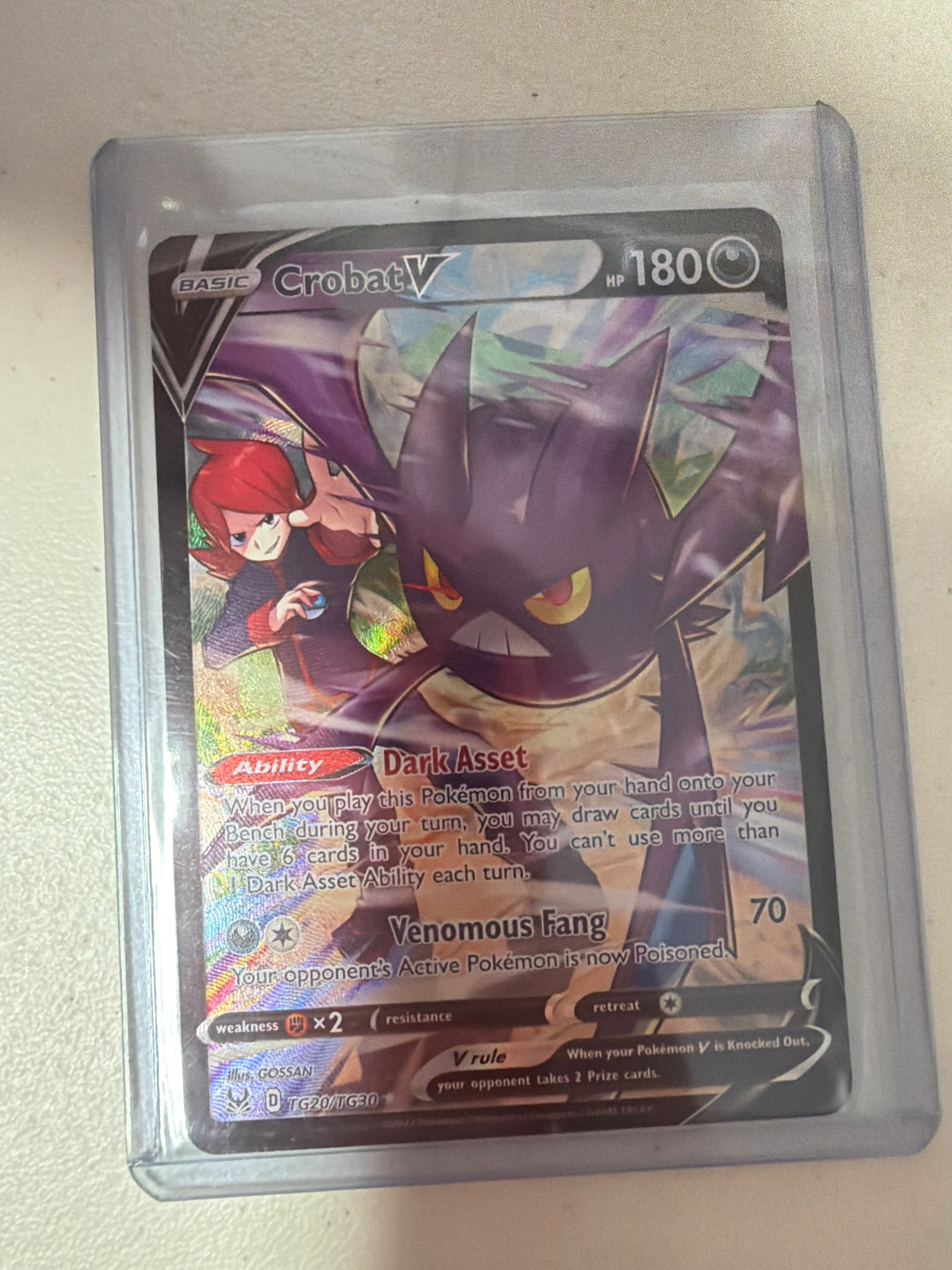 Pokemon | Crobat V TG20/TG30 Holo V Rare Pokemon Lost Origin Trainer Gallery