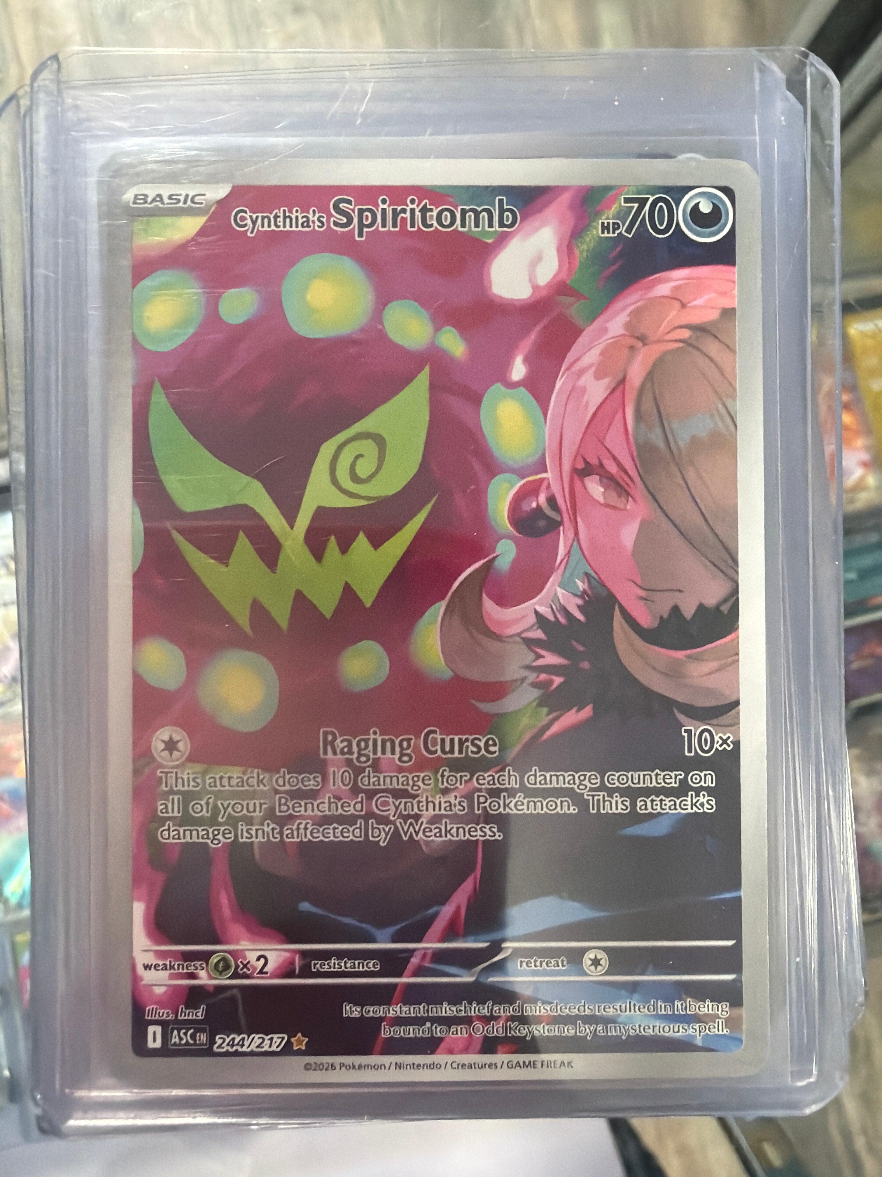Pokemon | Cynthia's Spiritomb 244/217 Illustration Rare Ascended Heroes Pokemon TCG NM/M