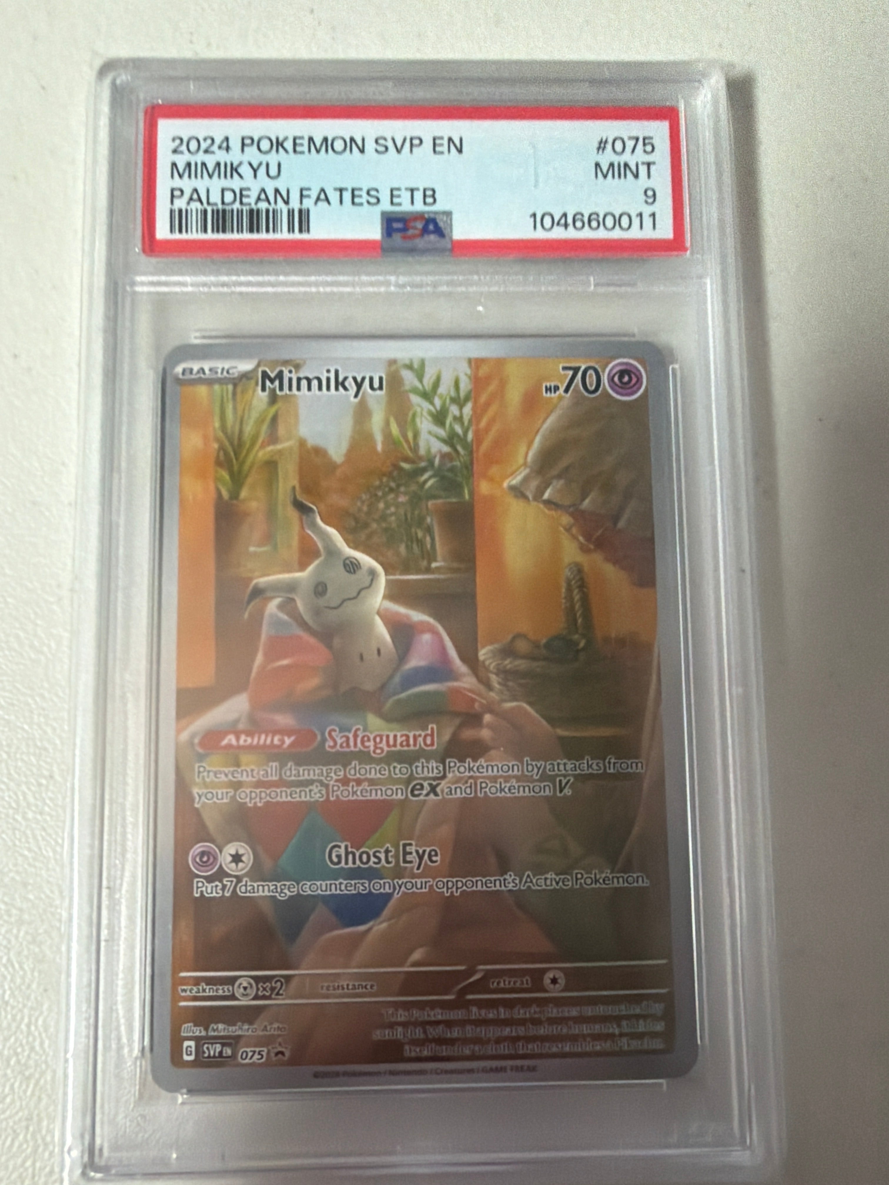 Pokemon | PSA 9 Mimikyu Paldean Fates Promo