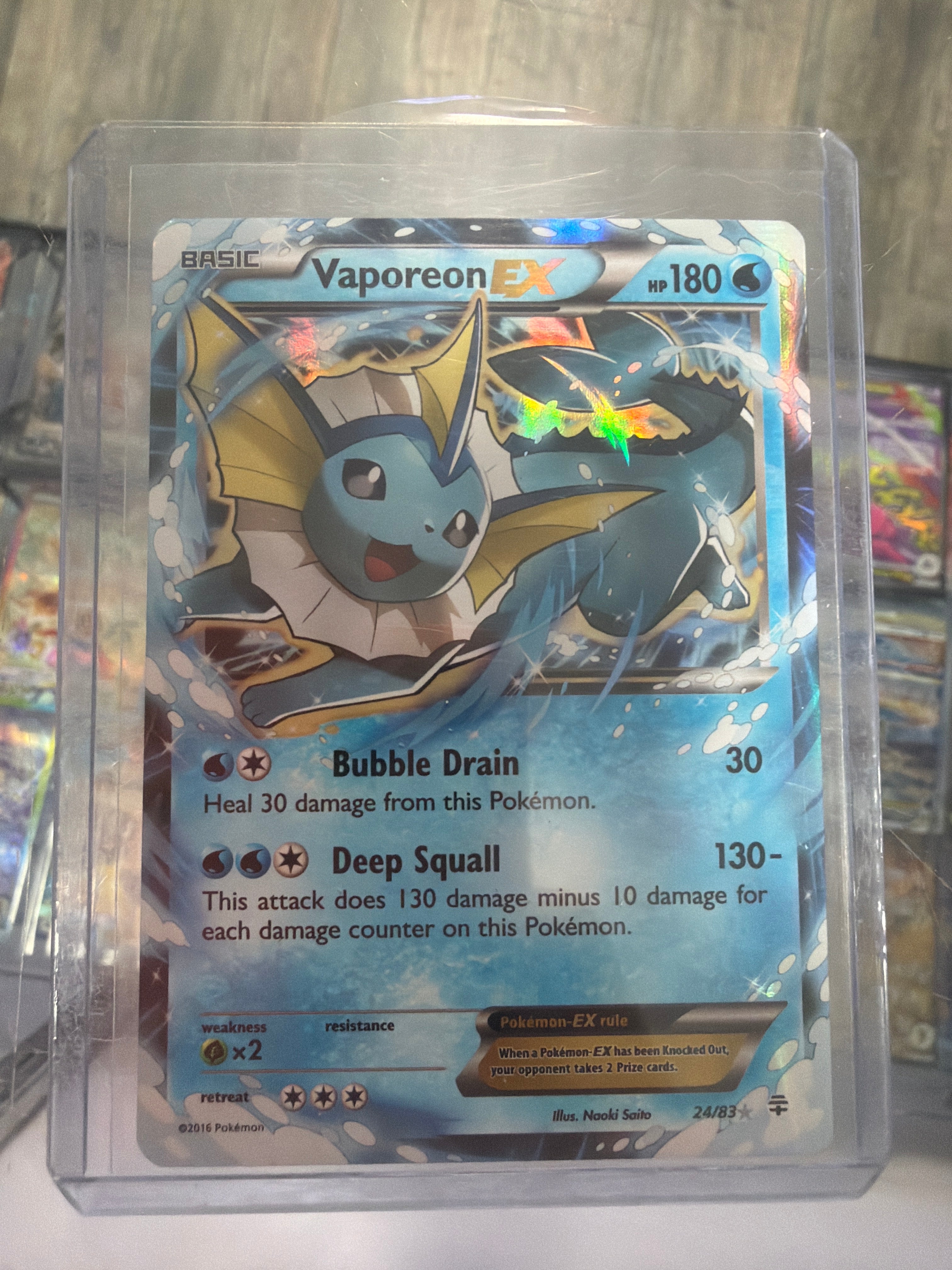 Pokemon | Vaporeon EX 24/83 Generations Pokemon TCG Holo EX Rare LP