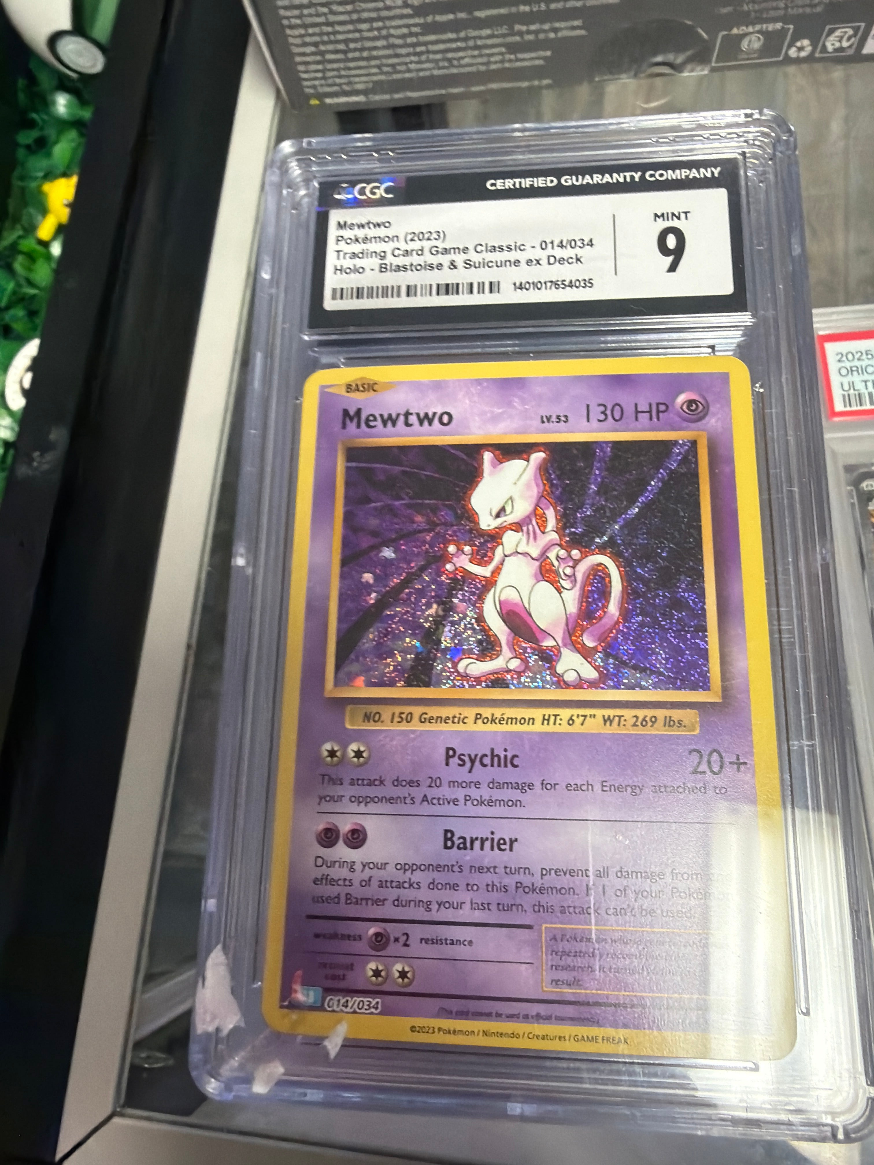 The Pokémon Company CGC 9 Mewtwo 014/034 Trading Card Game Classic Holo