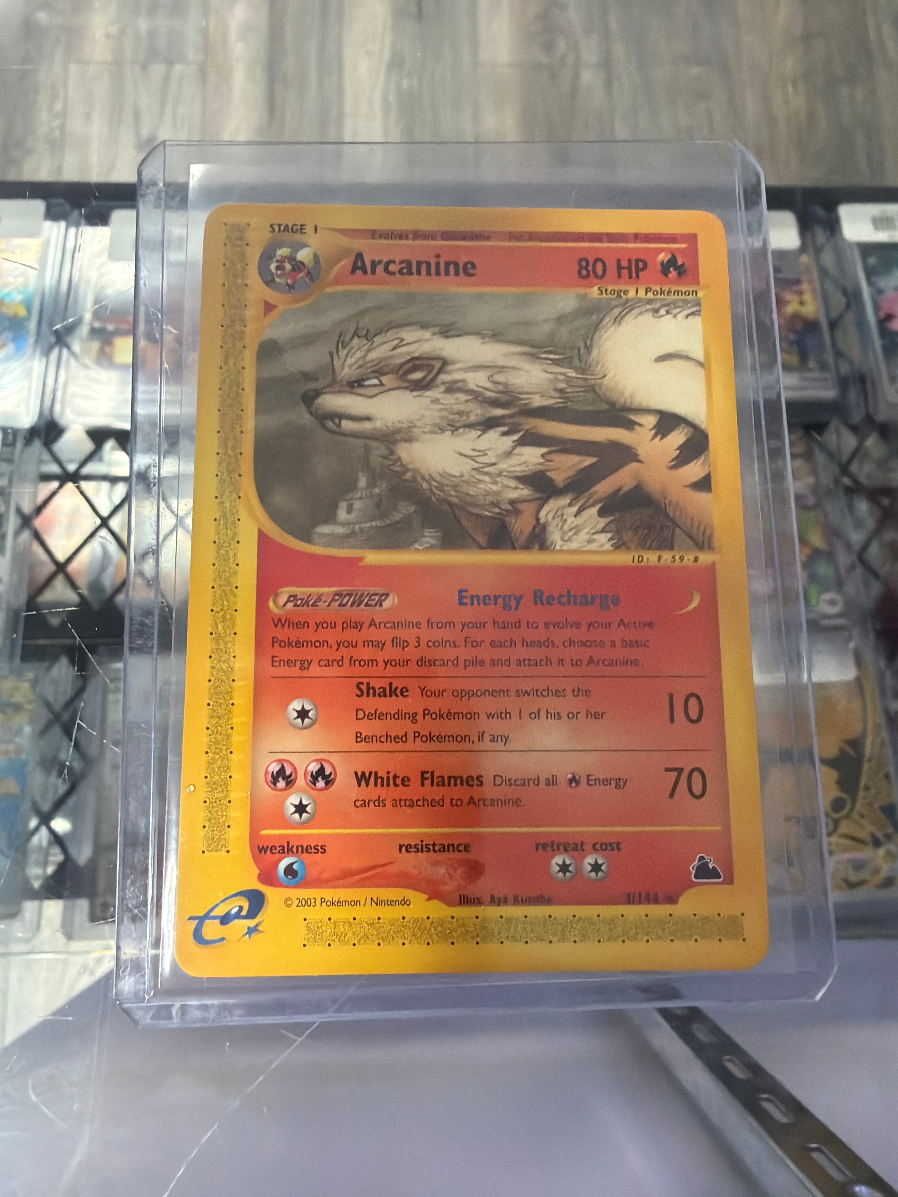 2003 POKEMON SKYRIDGE #3 ARCANINE-REVERSE FOIL