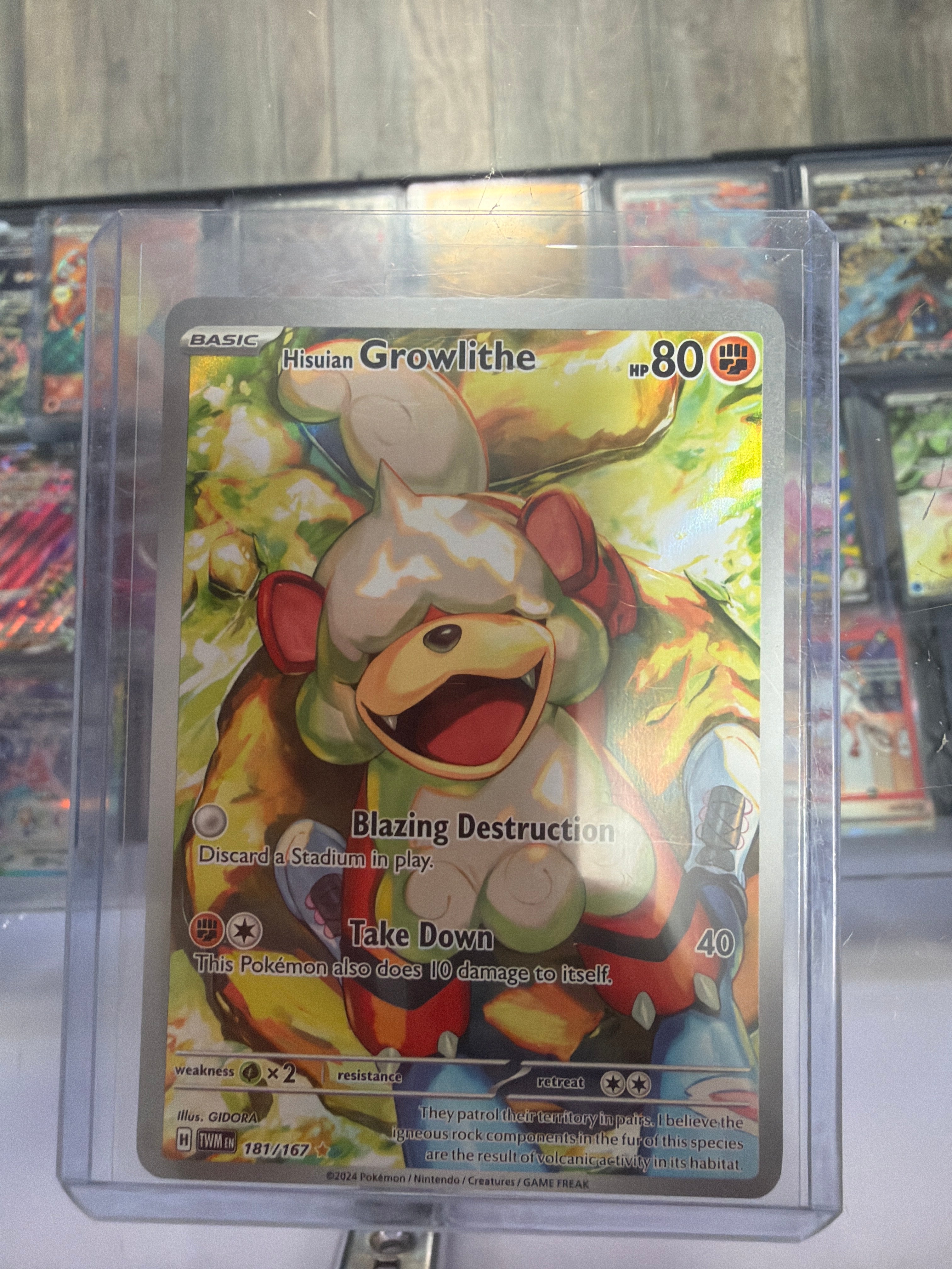 Pokemon | Hisuian Growlithe 181/167 Pokemon Twilight Masquerade Illustration Rare