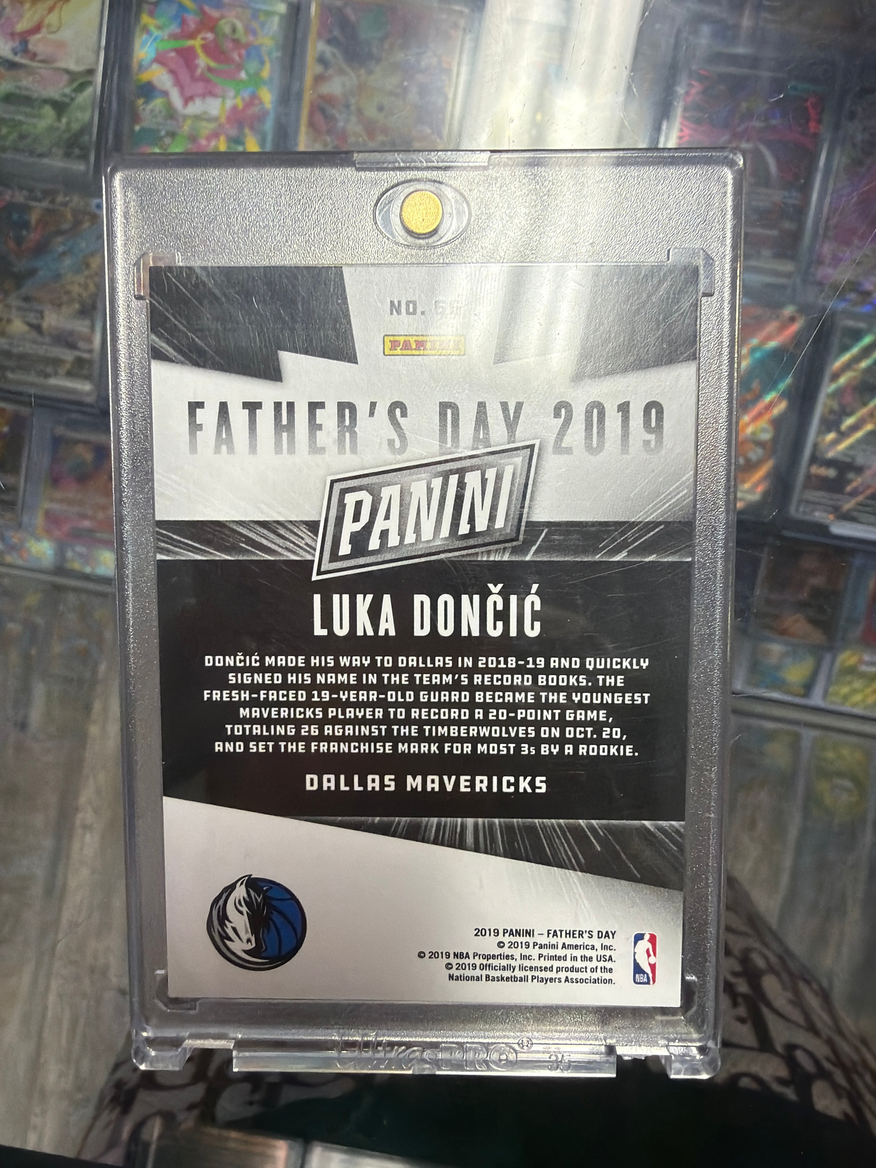 2019 Panini Father’s Day Luka Doncic Rookie Hyper Plaid /5 #56 Low Pop SSP