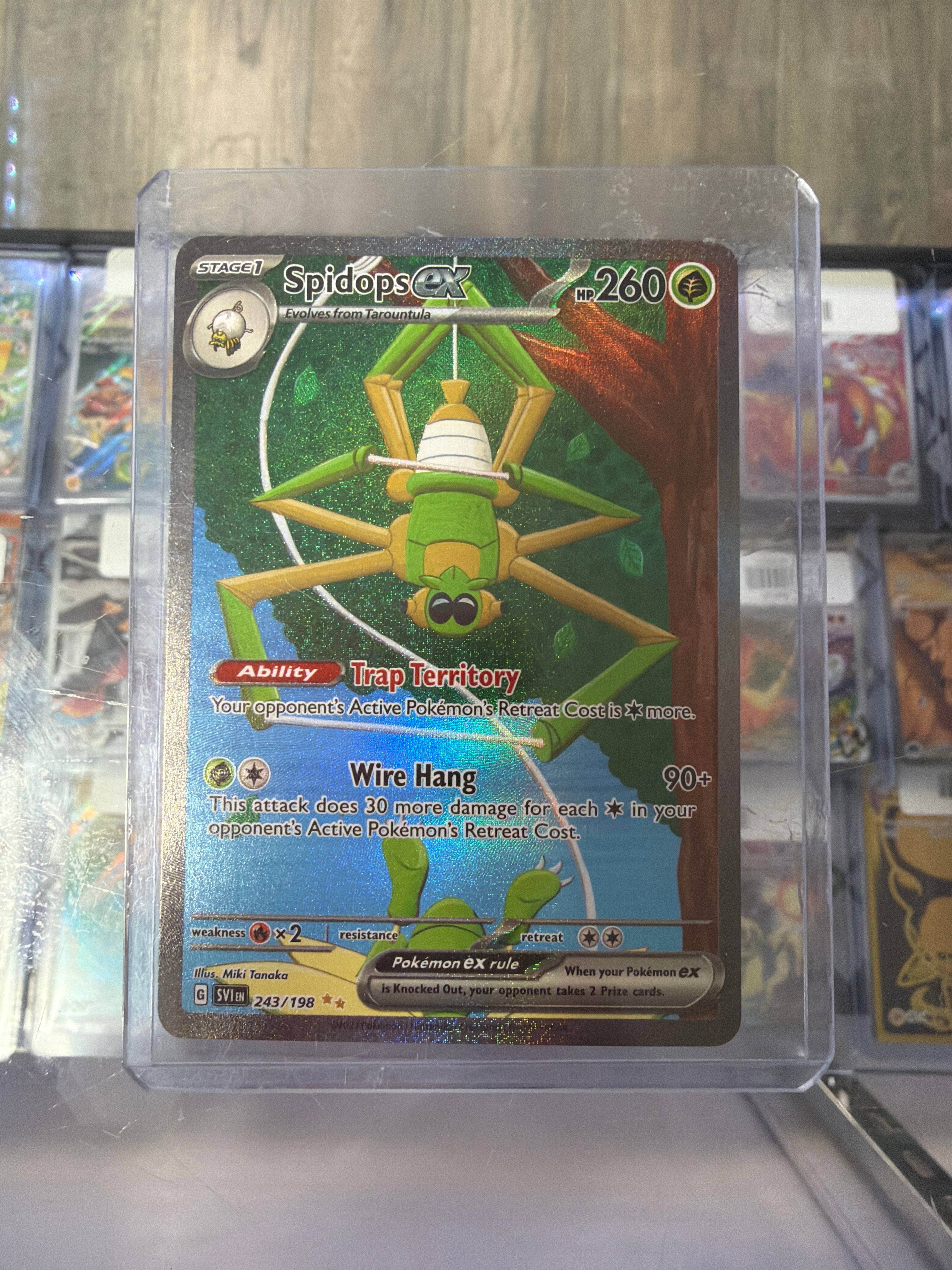 Pokemon Scarlet and Violet Base Set Spidops ex  243/198