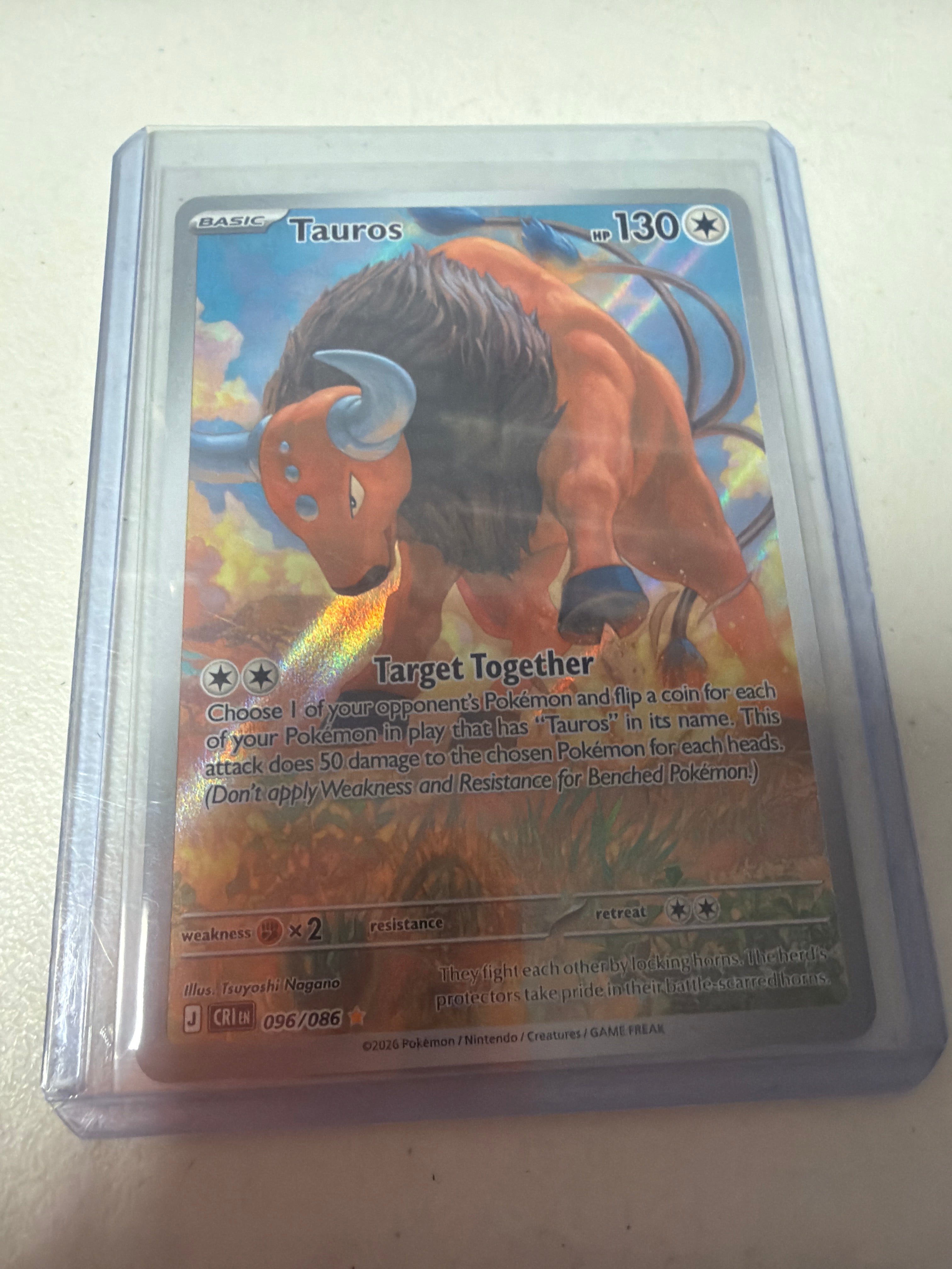Pokemon | Chaos Rising Tauros 096/086 Illustration Rare Full Art NM/M