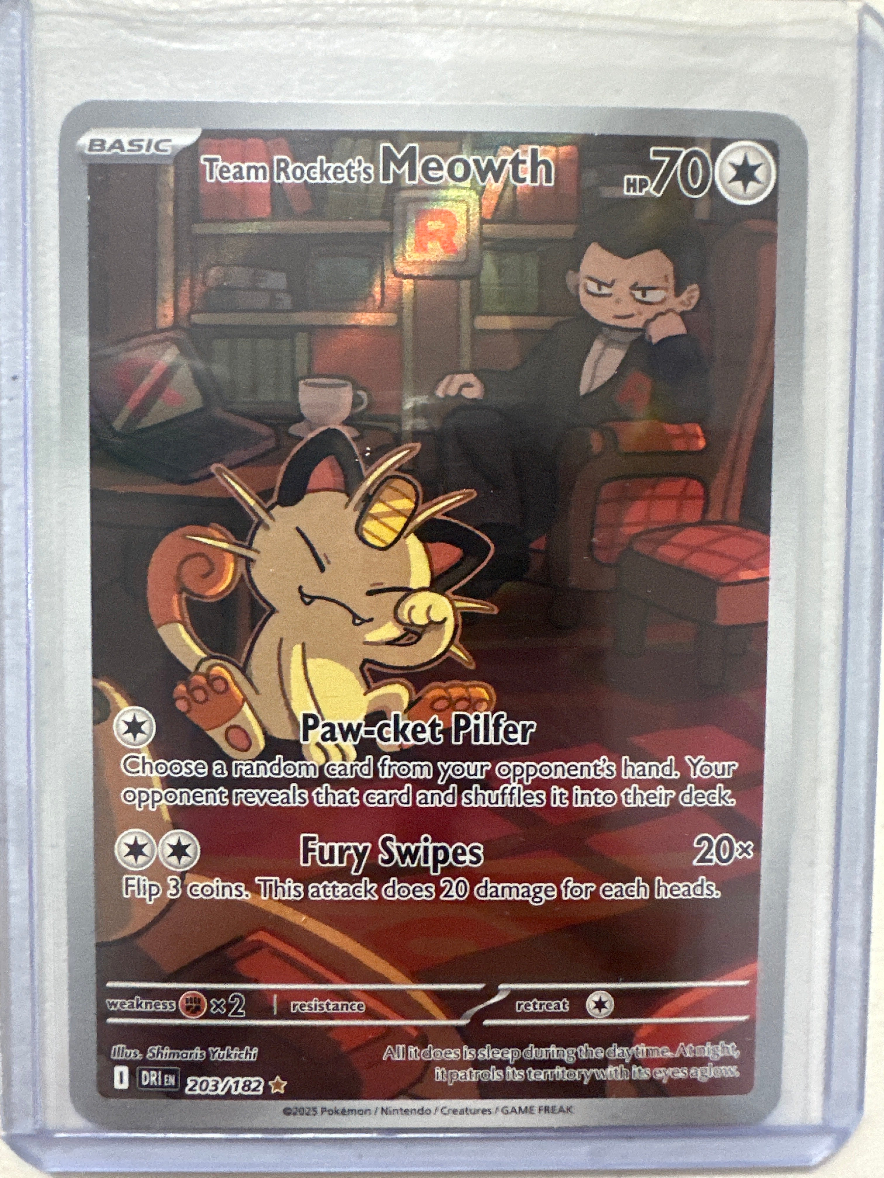Pokémon | Team Rockets Meowth 203/182 • Destined Rivals