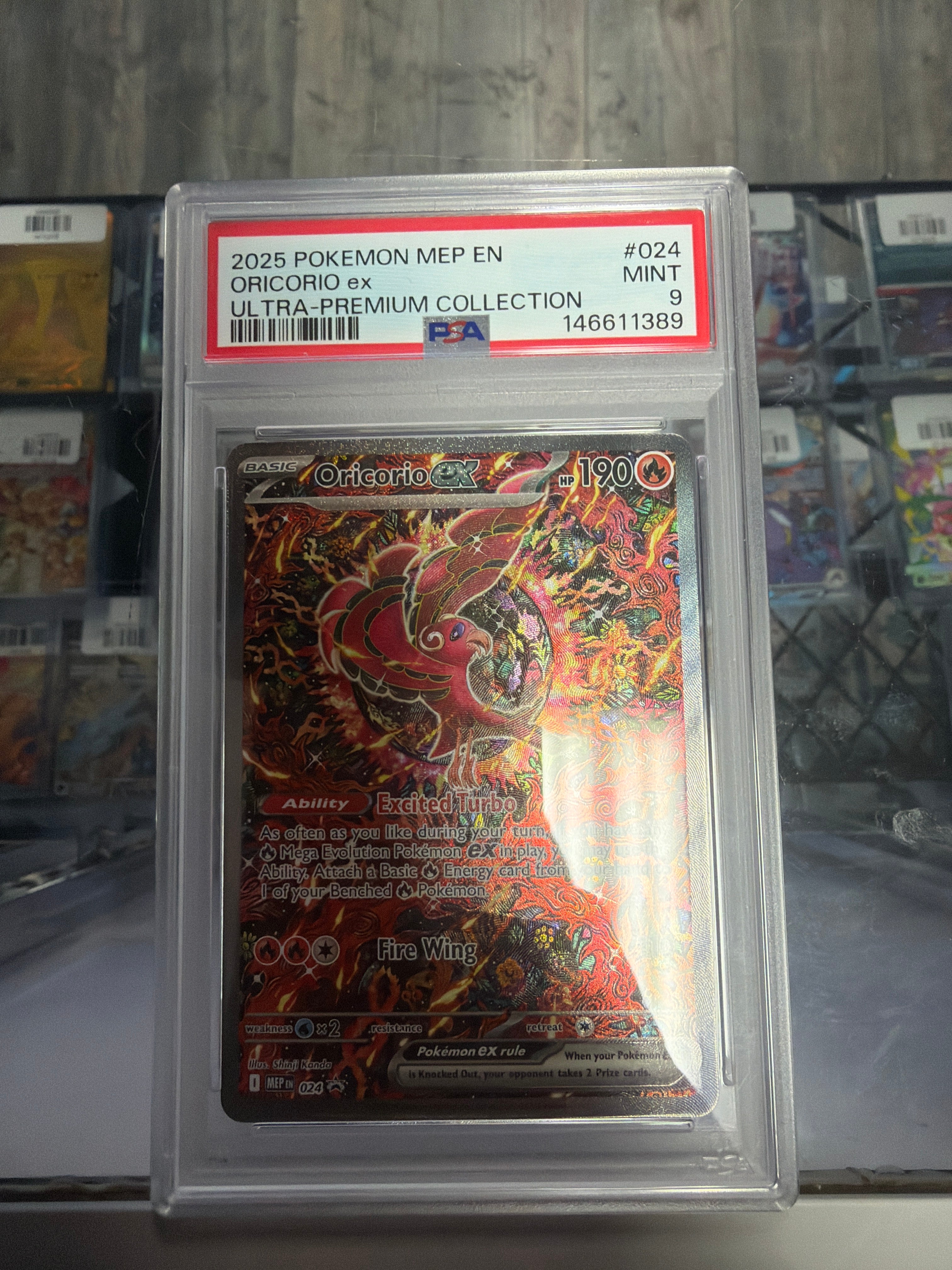 PSA 9 Pokemon | Oricorio ex 024 Me: Mega Evolution Promo Holo