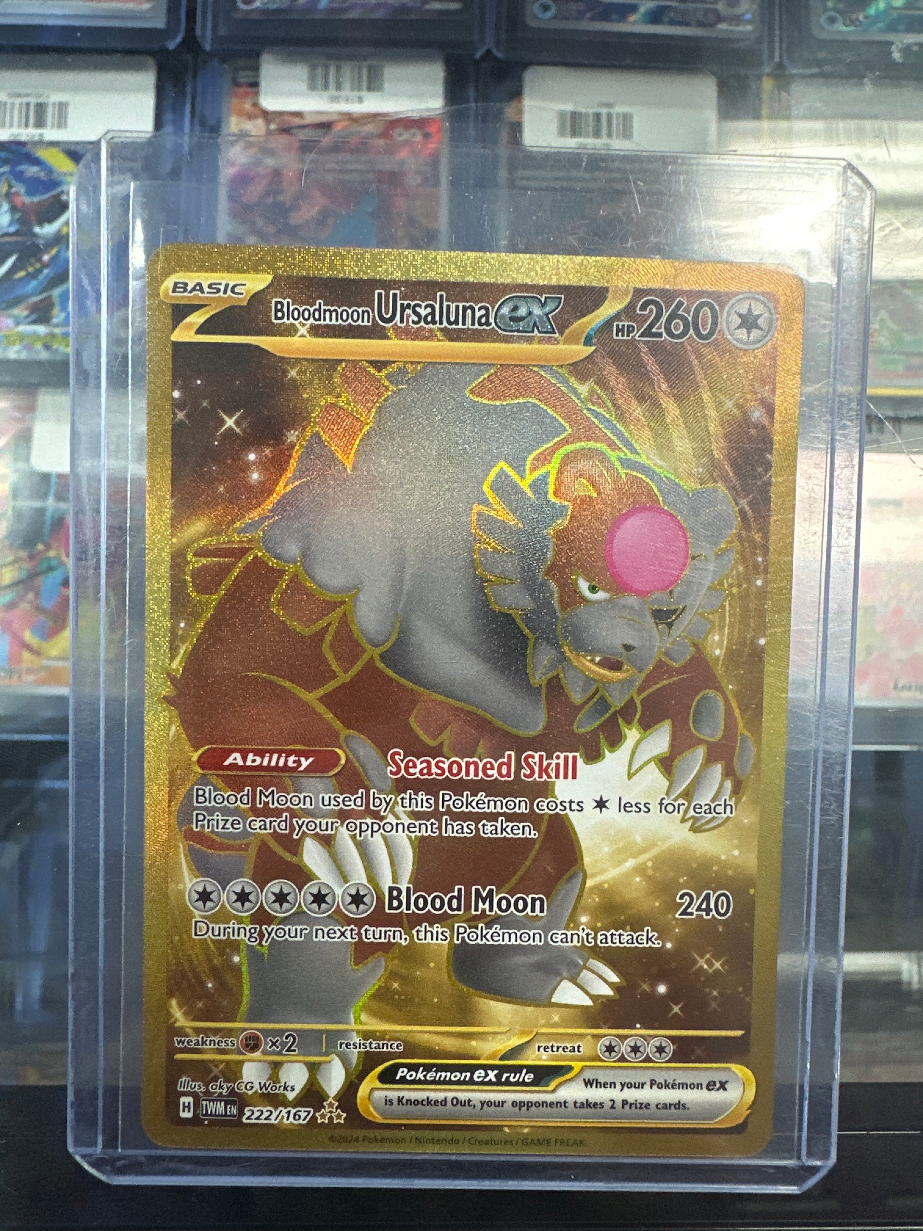 Pokémon | Bloodmoon Ursaluna EX 222/167 • Twilight Masquerade