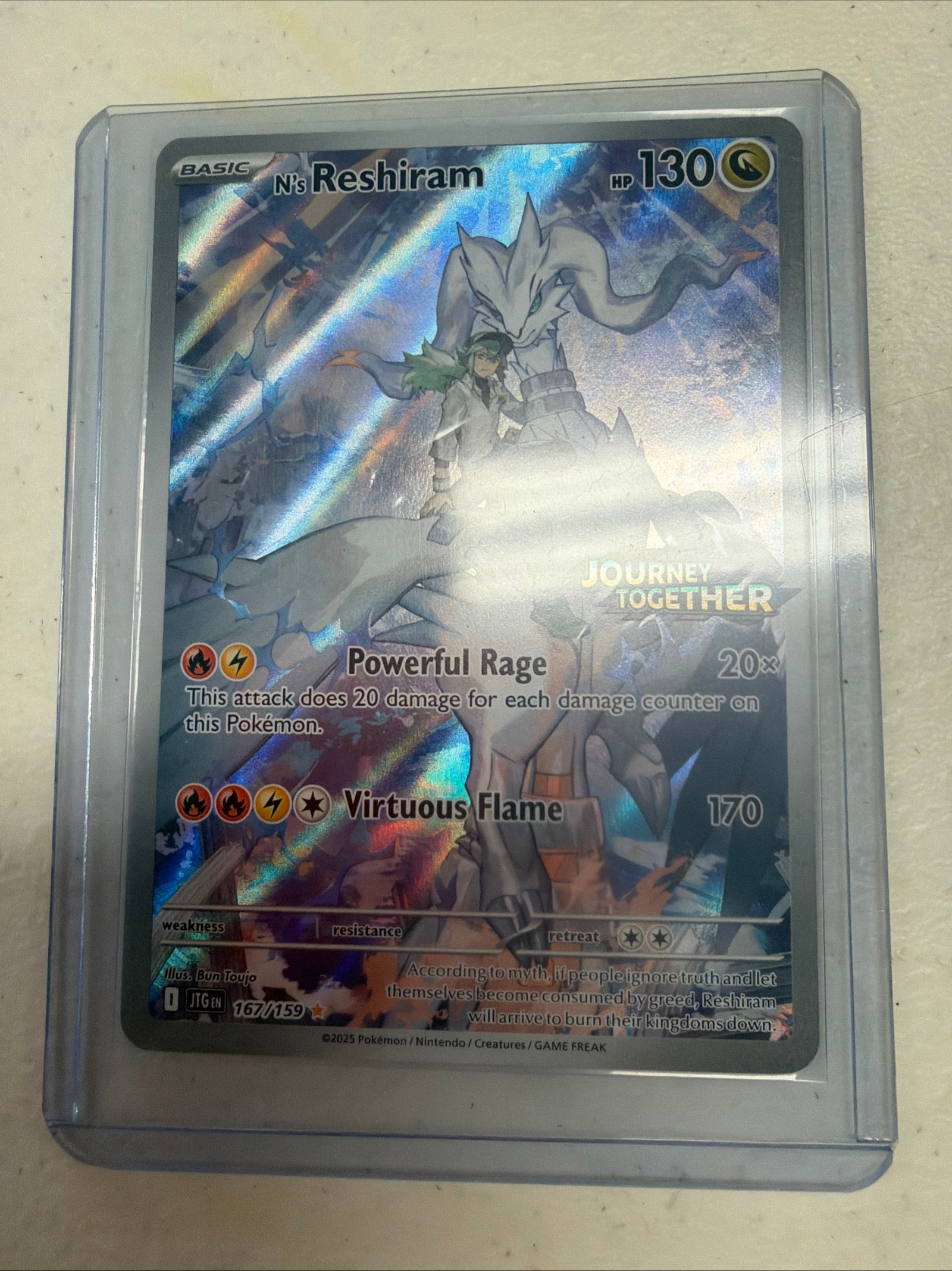 N's Reshiram - 167/159 (Journey Together Stamped) - Miscellaneous Cards & Products (MCAP)